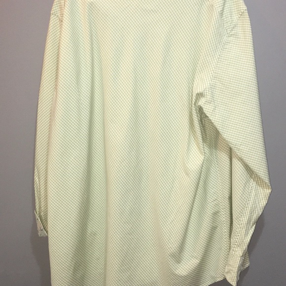 J Ferrar Green and White Button Down Dress Shirt  Size XL - Picture 3 of 6